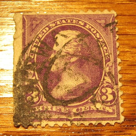 1894 ANDREW JACKSON PURPLE 3 CENT STAMP - Picture 1 of 1